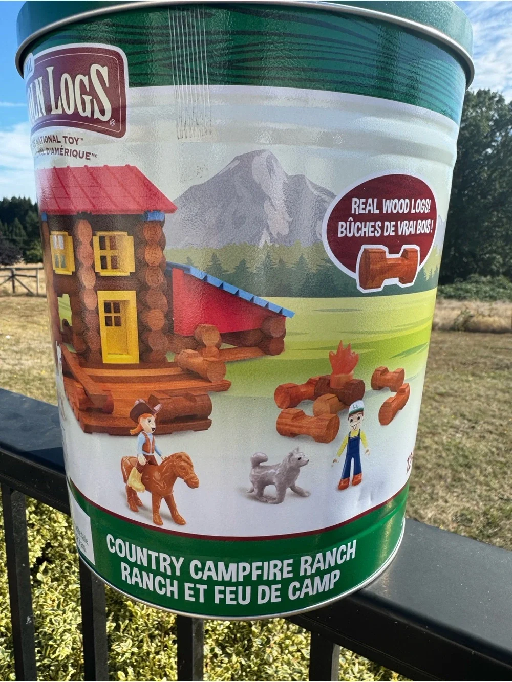 Lincoln Logs Country Camper Ranch Playset - Red Roof & Natural Wood